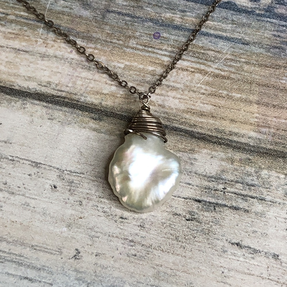 Baroque Pearl Artisan Sterling Silver 18" Necklace